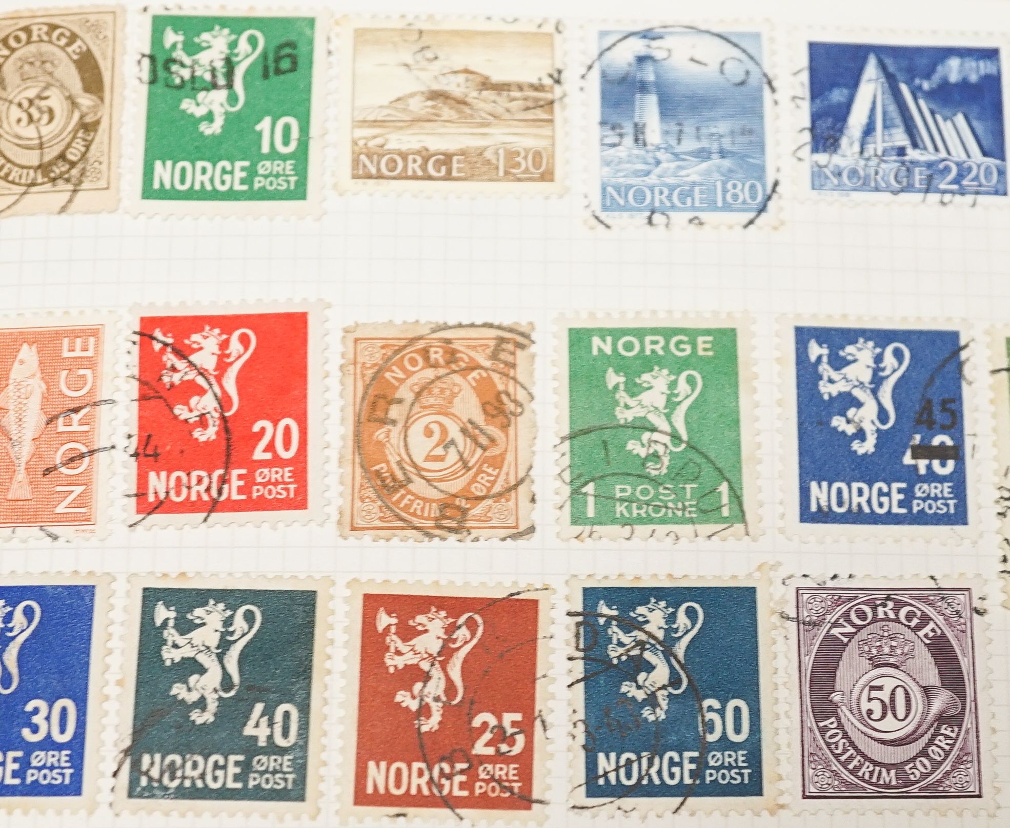 Four albums of various mounted All World stamps